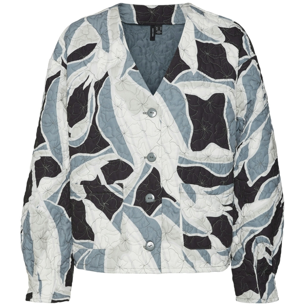 Grøn Vero Moda Shacket med Mønster – Balsam Green Tilbud