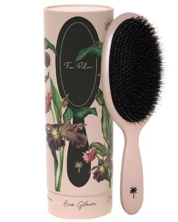 Rosa Fan Palm Hårbørste – Eco Glam Tilbud på Hårpleje