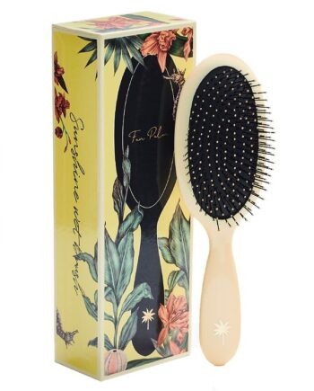 Gul Fan Palm Hårbørste – Wet Brush Medium Tilbud!