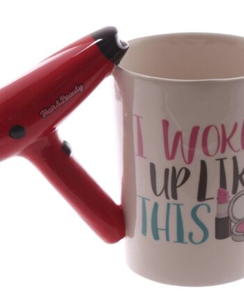 Sjovt Hårtørrer Krus - Woke Like This 350 ml til Kaffen