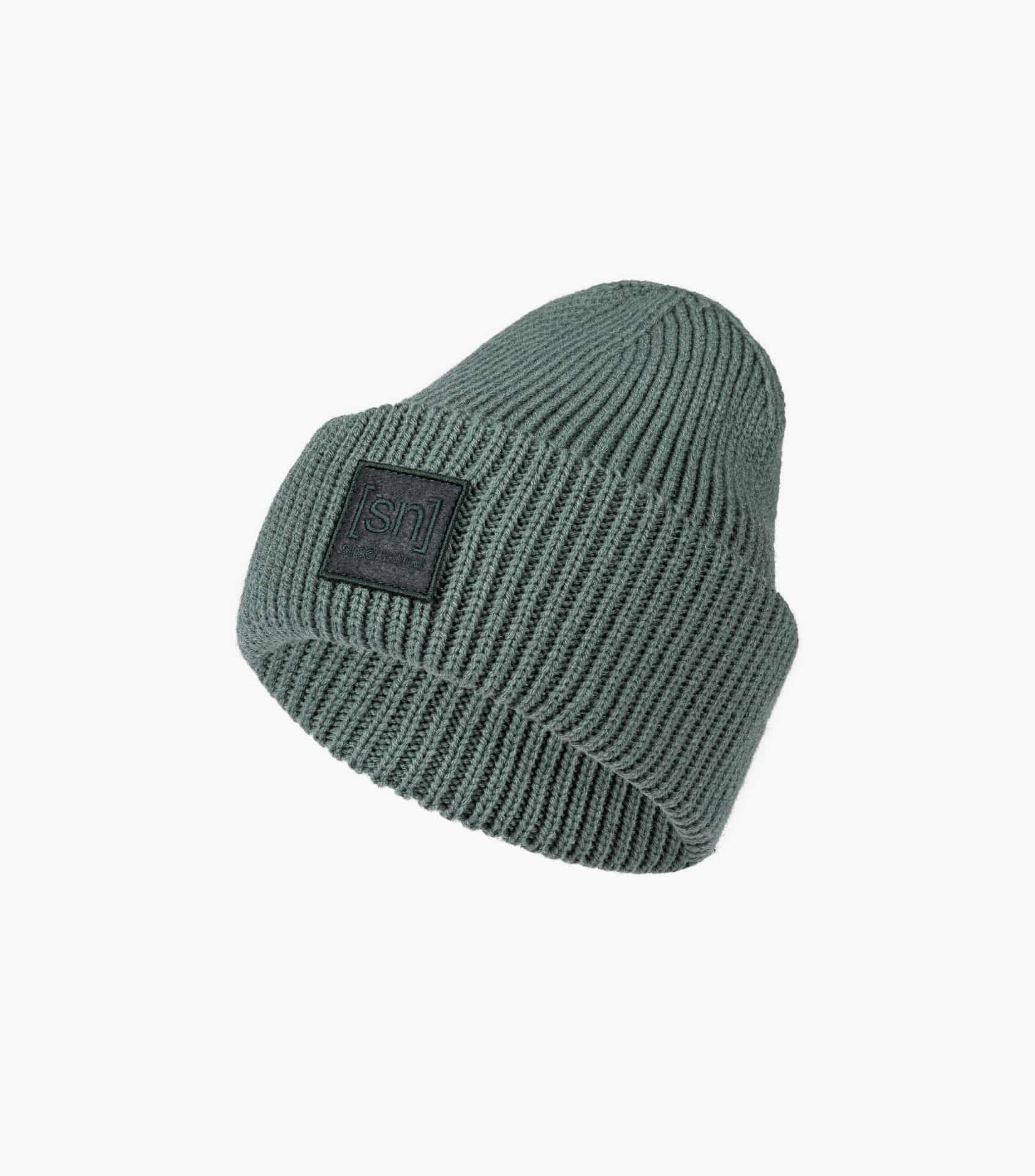 Grøn Krissini Merino Beanie Balsam Green - Super.natural Hairtime  - 763038342590