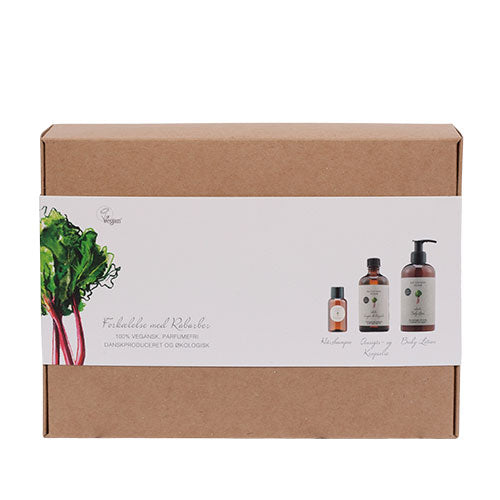 Naturfarm Gaveæske Rabarber Til Krop Ansigt Værdi 225 - Naturfarm Hairtime - 5707722001456