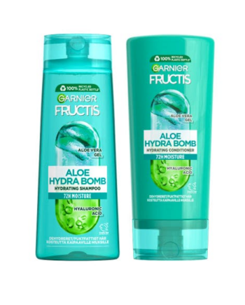 Garnier Fructis Aloe Hydra Bomb Shampoo & Conditioner 250 200 - Garnier Hairtime  - 3600542117098