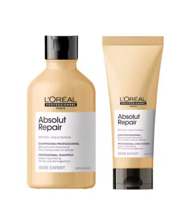 Amp Oral Professionnel Absolut Repair Gold Shampoo & Conditioner 200 300 - Hairtime  - 3474636974214