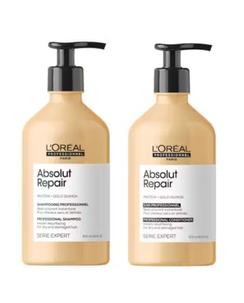 Amp Oral Professionnel Absolut Repair Gold Shampoo & Conditioner 500 - Hairtime  - 3474636975914