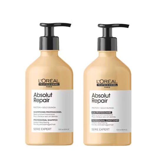 Amp Oral Professionnel Absolut Repair Gold Shampoo & Conditioner 500 - Hairtime - 3474636975914