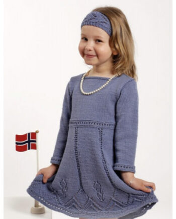 Wendy Darling Drops Design Kjole Hårbånd Strikkeopskrift Str - Hairtime  - 5713419985015