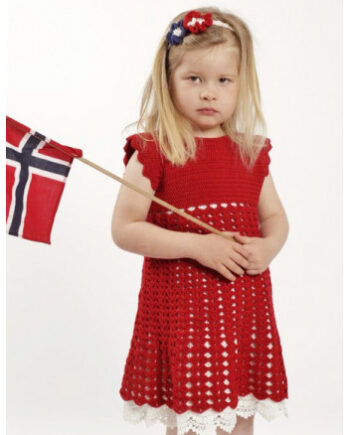 Princess Matilde Drops Design Kjole Hårbånd Hækleopskrift Str - Hairtime  - 5713419985558