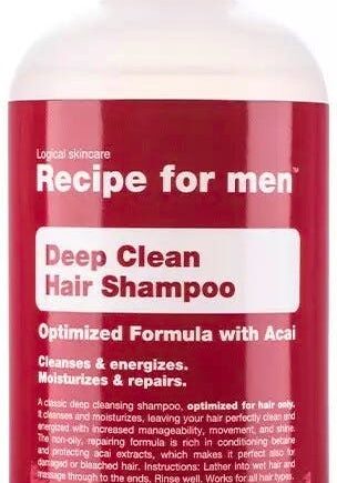 Recipe For Men Deep Clean Hair Shampoo 250 - Recipe For Men Hairtime  - 7391593002964
