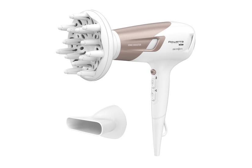 Hvid Rowenta Studio Dry Cv5830 Hårtørrer 2300 Beige - Rowenta Hairtime - 3121040078044
