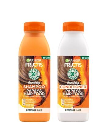 Garnier Fructis Hair Food Papaya Shampoo & Conditioner 350 - Garnier Hairtime  - 3600542318280