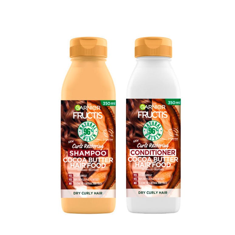 Garnier Fructis Hair Food Cocoa Butter Shampoo & Conditioner 350 - Garnier Hairtime - 3600542432597