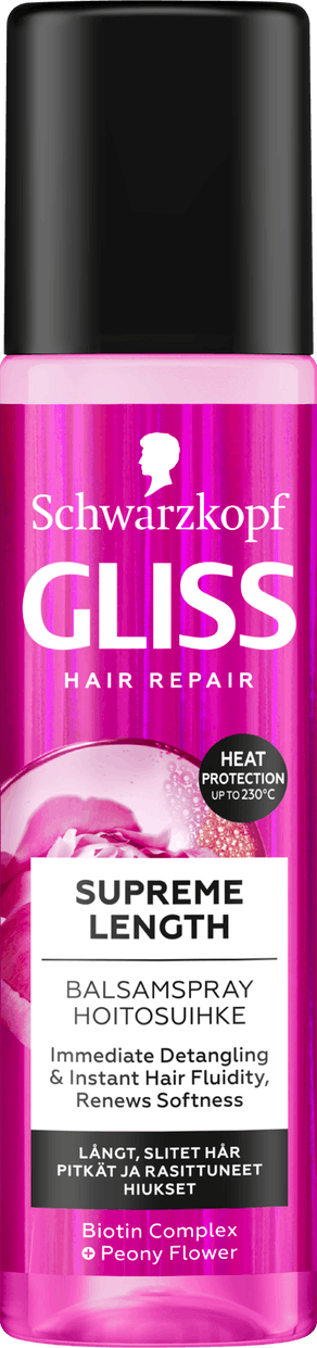 Schwarzkopf Gliss Supreme Length Balsamspray 200 - Schwarzkopf Hairtime - 7332531118965