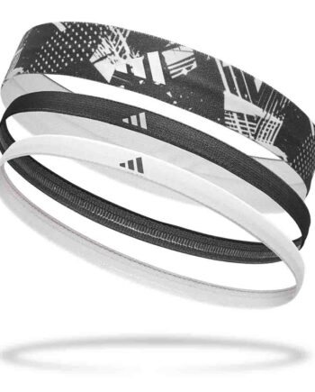 Sort Adidas Pak Hårbånd Graphic Black - Adidas Hairtime  - 0885652027298