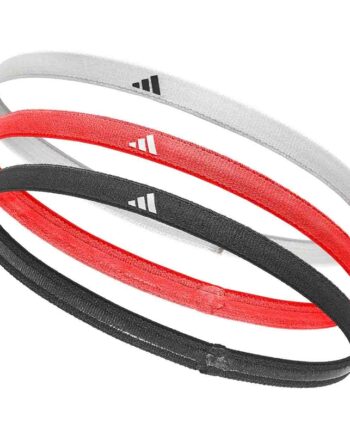 Hvid Adidas Pak Hårbånd Sort Rød - Adidas Hairtime  - 0885652020121