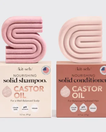 Kitsch Castor Oil Nourishing Shampoo & Conditioner HÅrplejesÆt Shampoo & Balsam Pakke Kitsch Studiobuus - Kitsch Hairtime