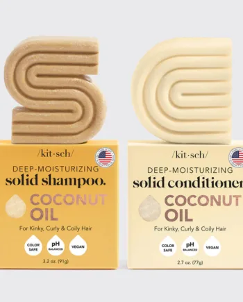 Kitsch Coconut Oil Shampoo & Conditioner HÅrplejesÆt Shampoo & Balsam Pakke Kitsch Studiobuus - Kitsch Hairtime