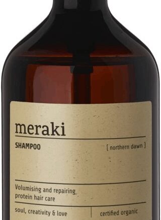Sort Shampoo Meraki Northern Dawn Cosmos Certificeret økologisk Hårvask Med Vegetabilsk Protein Gulerod Aloe Vera - Meraki Hairtime  - 5707644528093