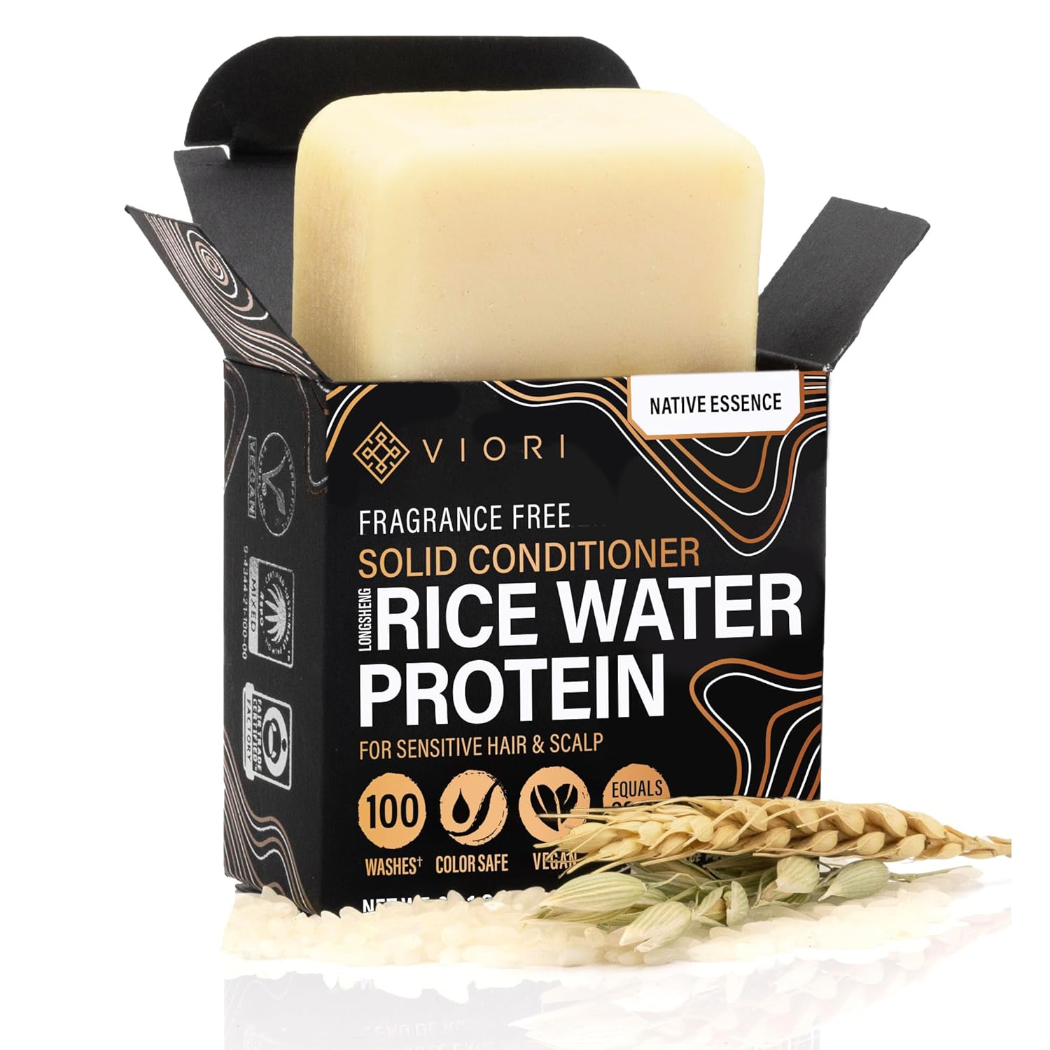 Viori Conditioner Bar Til Volume & Styrke Rice Water & Native Essence Balsam Bar Viori Studiobuus - Viori Hairtime  - 195893101986