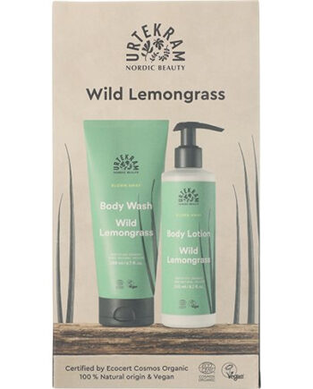 Urtekram Gaveæske Wild Lemongrass Body Lotion & Body Wash VÆrdi 124 - Urtekram Hairtime  - 5701058011905