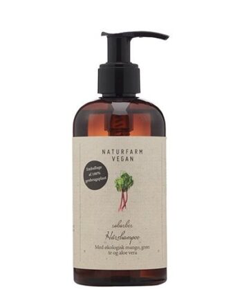 Naturfarm Vegan Hårshampoo Rabarber 250 - Naturfarm Hairtime  - 5707722000954