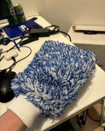 Vaskehandske Blød Microfiber Blå - Greengoing Hairtime